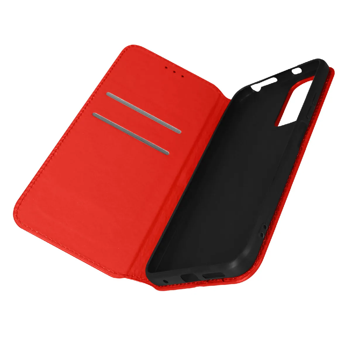 Avizar Rouge Housse Pour Xiaomi Redmi Note 11 Et 11S Portefeuille Fonction Support Vidéo
