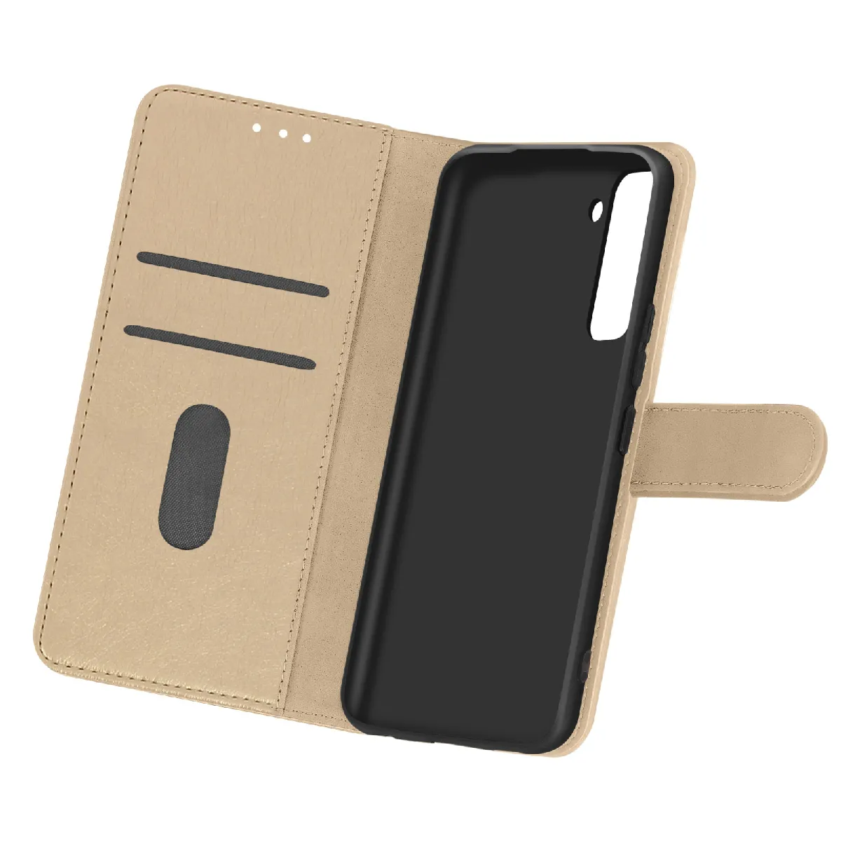 Avizar Étui Samsung Galaxy S21 Plus Protection Avec Porte-Carte Fonction Support Or
