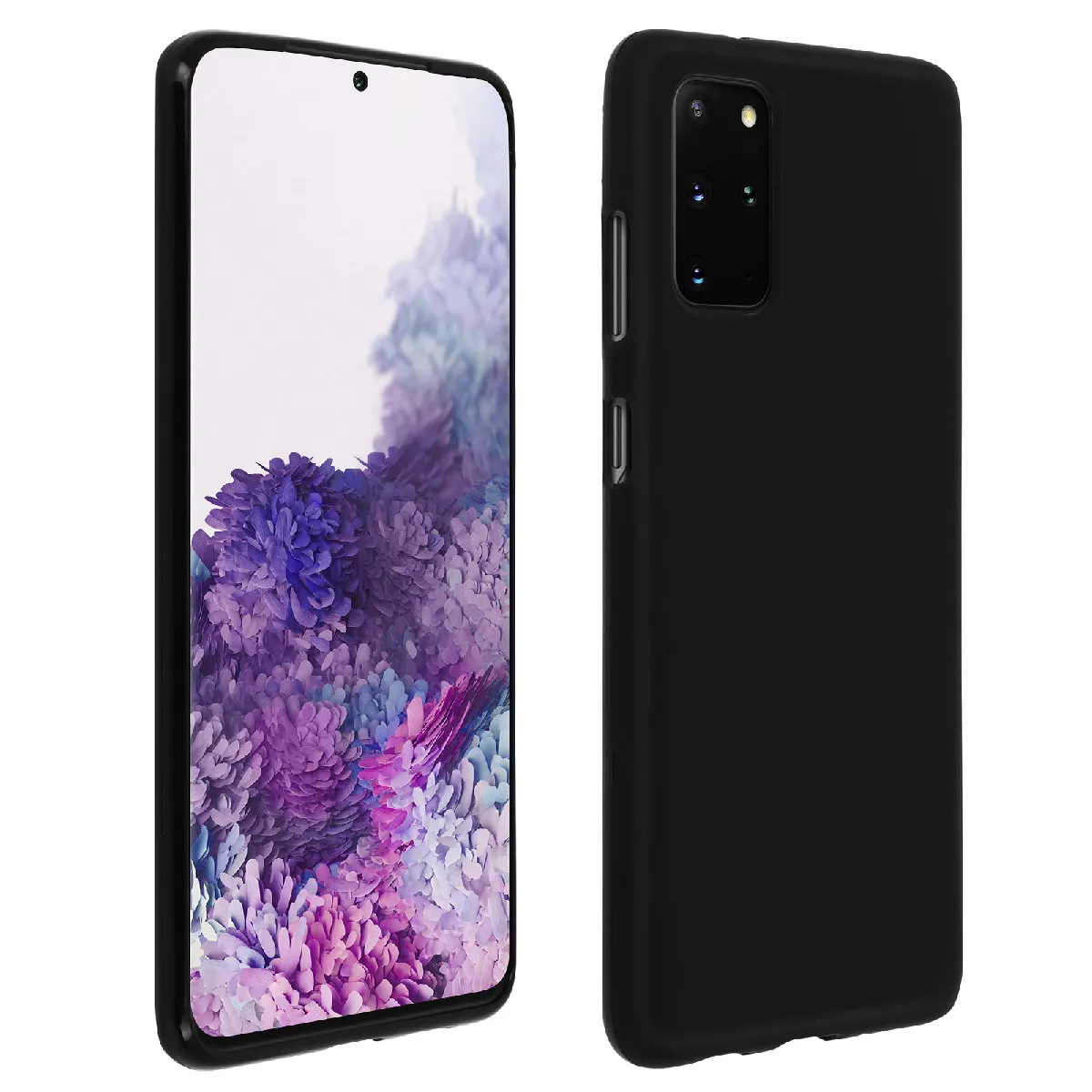 Avizar Noir Coque Pour Samsung Galaxy S20 Plus Silicone Gel Flexible Résistant Ultra Fine