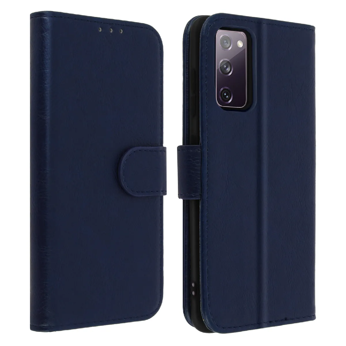 Avizar Bleu Étui Pour Samsung Galaxy S20 Fe Housse Intégrale Porte-Carte Fonction Support