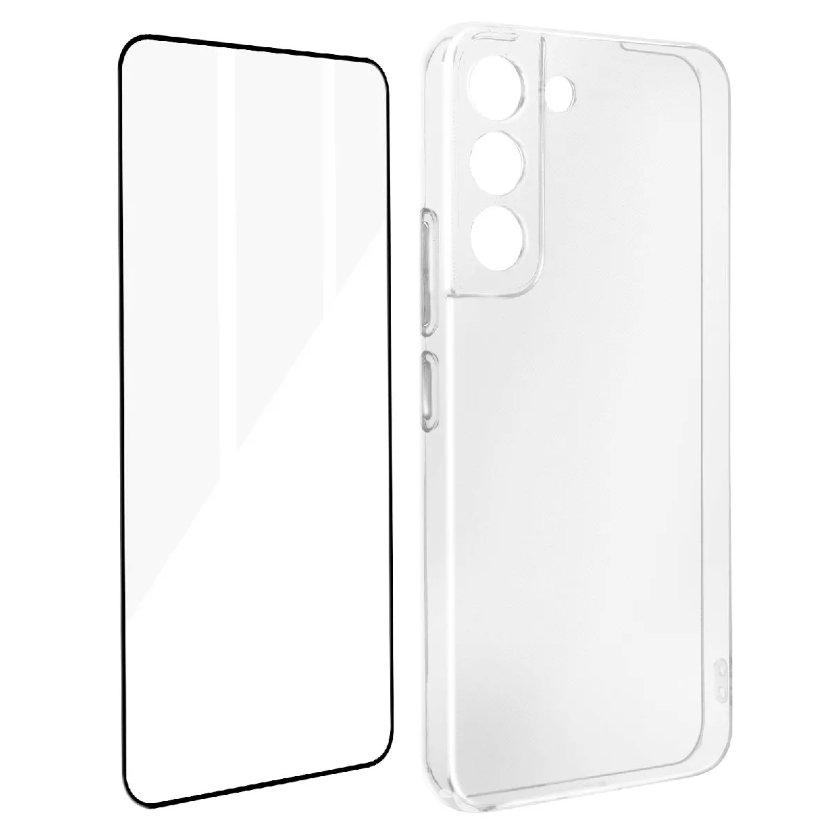 AVIZAR  Pack Silicone + Verre Tremp&eacute; - Galaxy S22 Plus