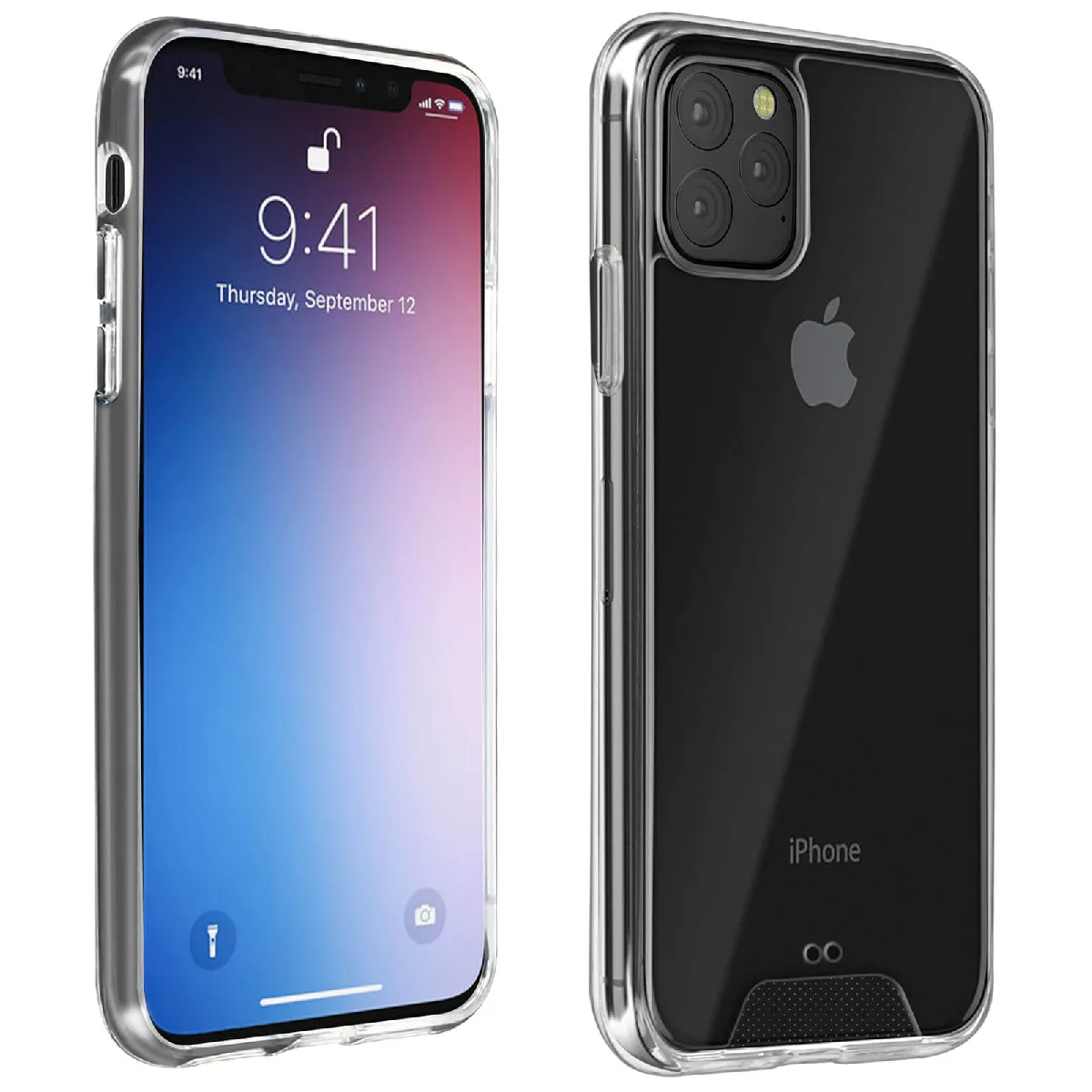 Avizar Coque Iphone 11 Pro Max Bi-Matière Bumper Collection Cristal Transparent - Image 2