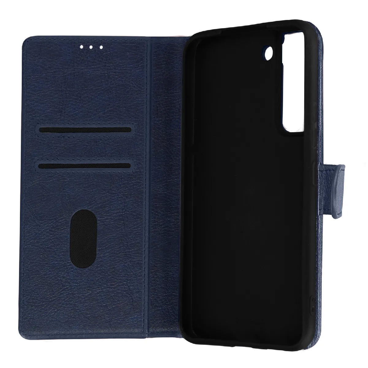 Avizar Bleu Étui Pour Samsung Galaxy S22 Clapet Portefeuille Support Vidéo Nuit