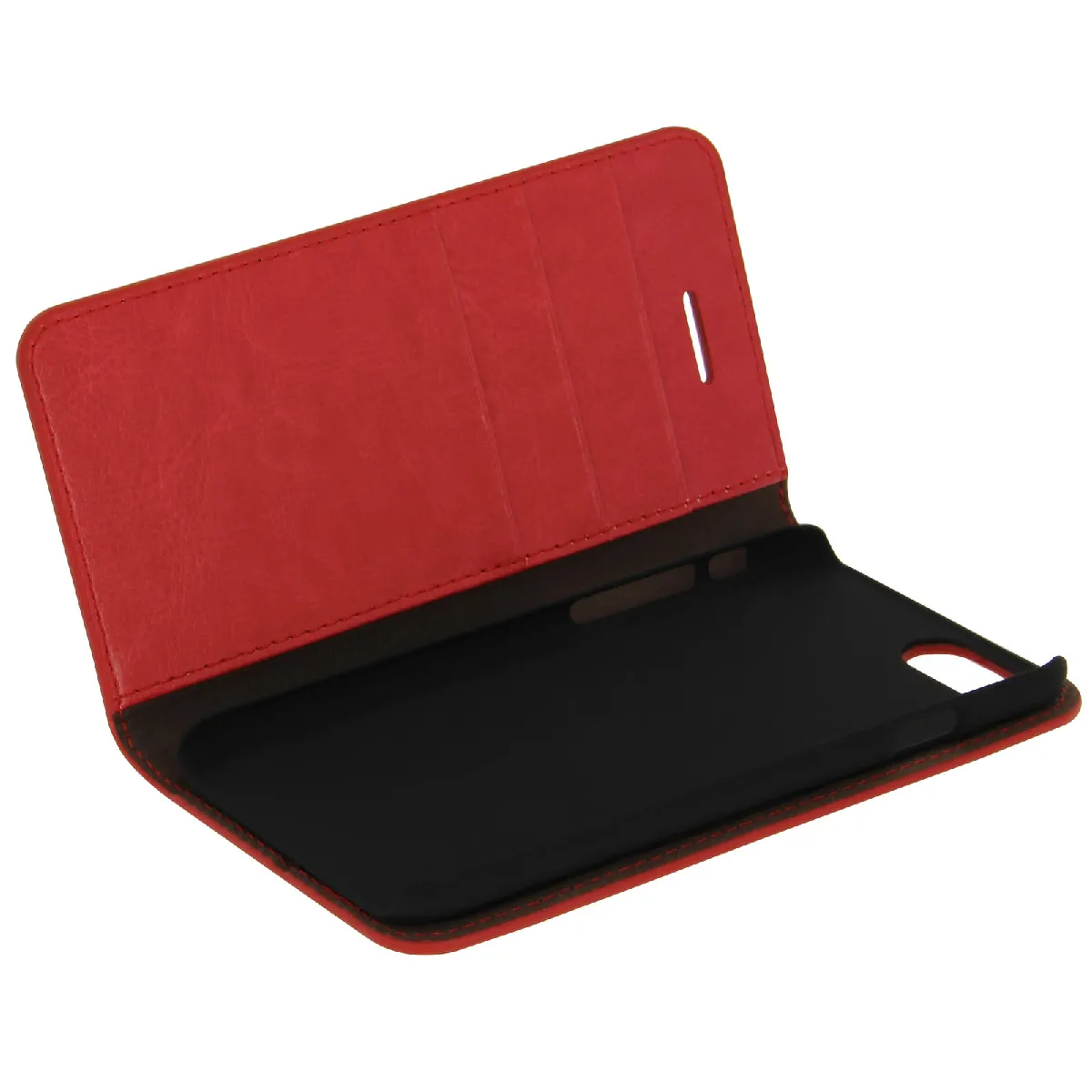 Avizar Rouge Étui Pour Huawei À Clapet Cuir Iphone 7 Plus / Iphone 8 Plus