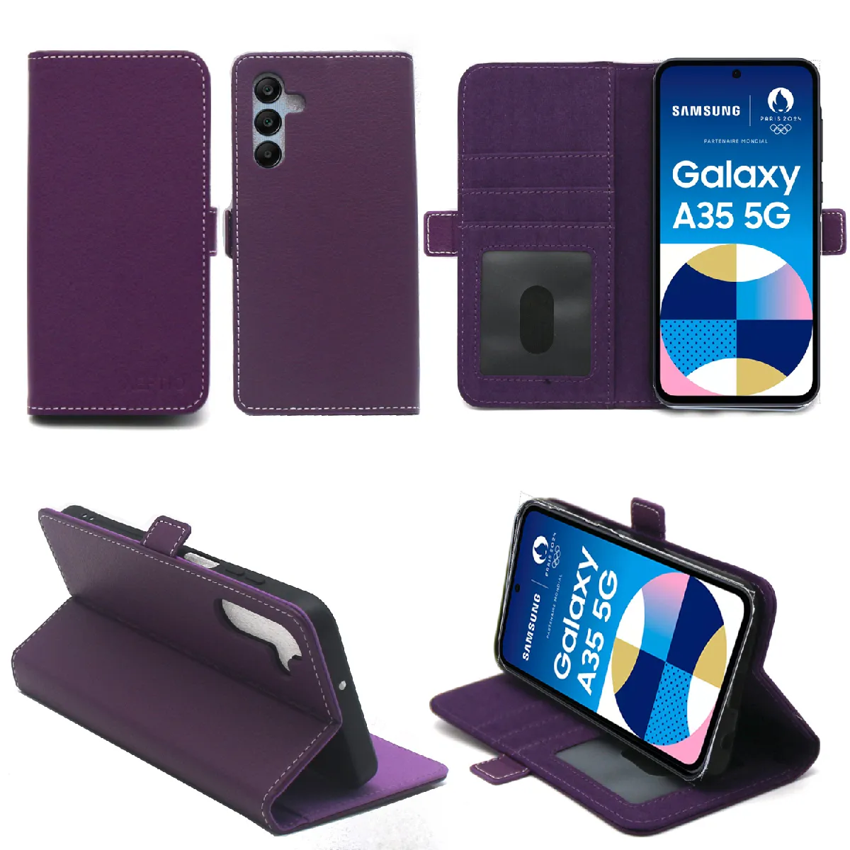 Xeptio Noir Samsung Galaxy A35 5G Coque Brossée E - Neuf - Image 2