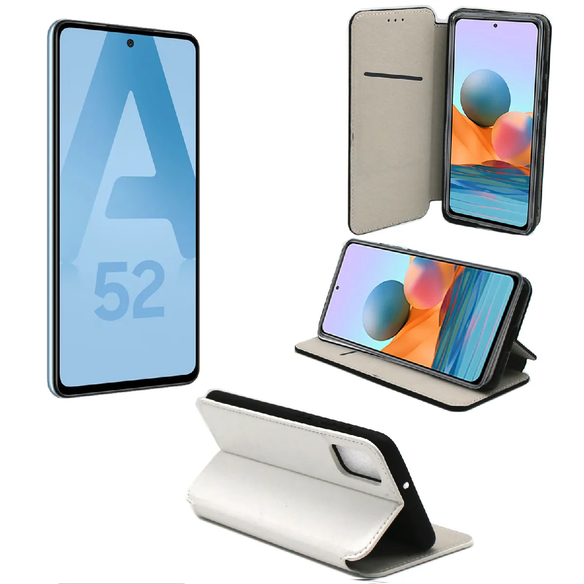 Xeptio Étui À Rabat Porte-Cartes Pour Samsung Galaxy A52 4G / A52 5G