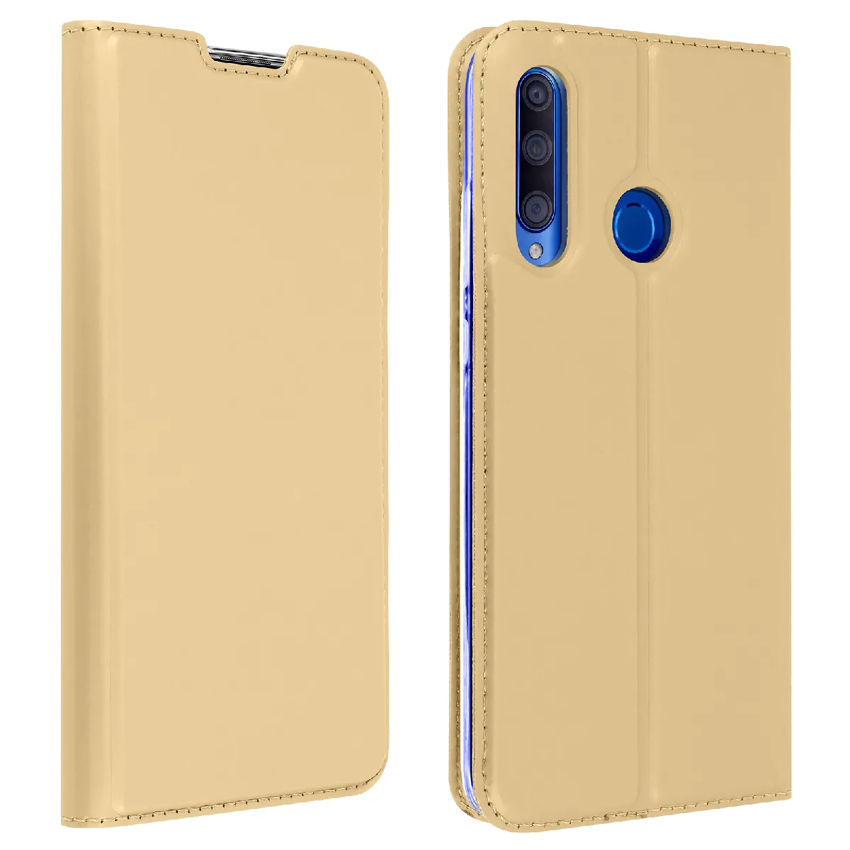 Avizar Housse Compatible Honor 20 Lite / Honor 20E Folio Rangement Carte Fonction Support Doré - Image 2