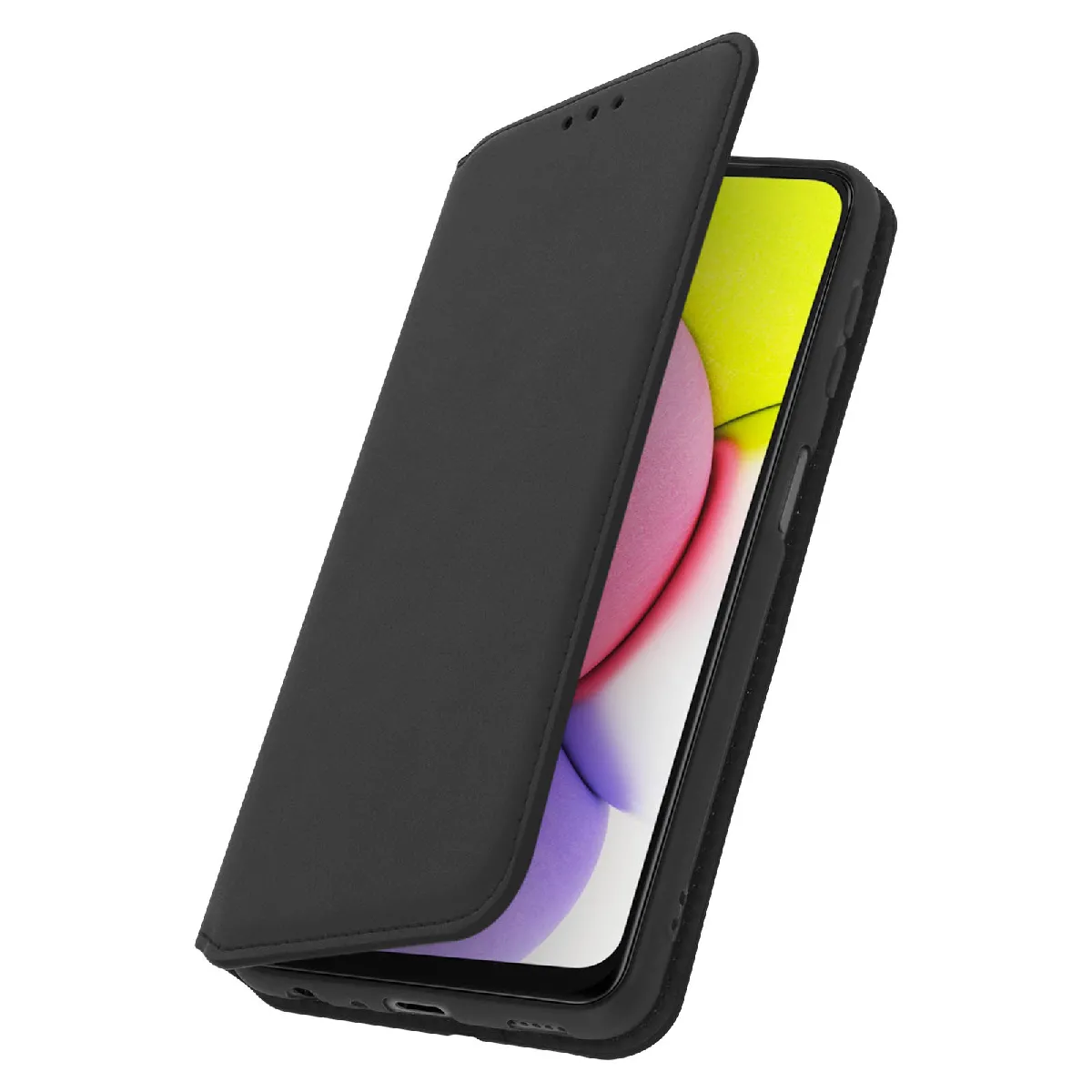 Avizar Noir Etui Portefeuille Pour Samsung Galaxy A03s Clapet Magnétique Avec Support