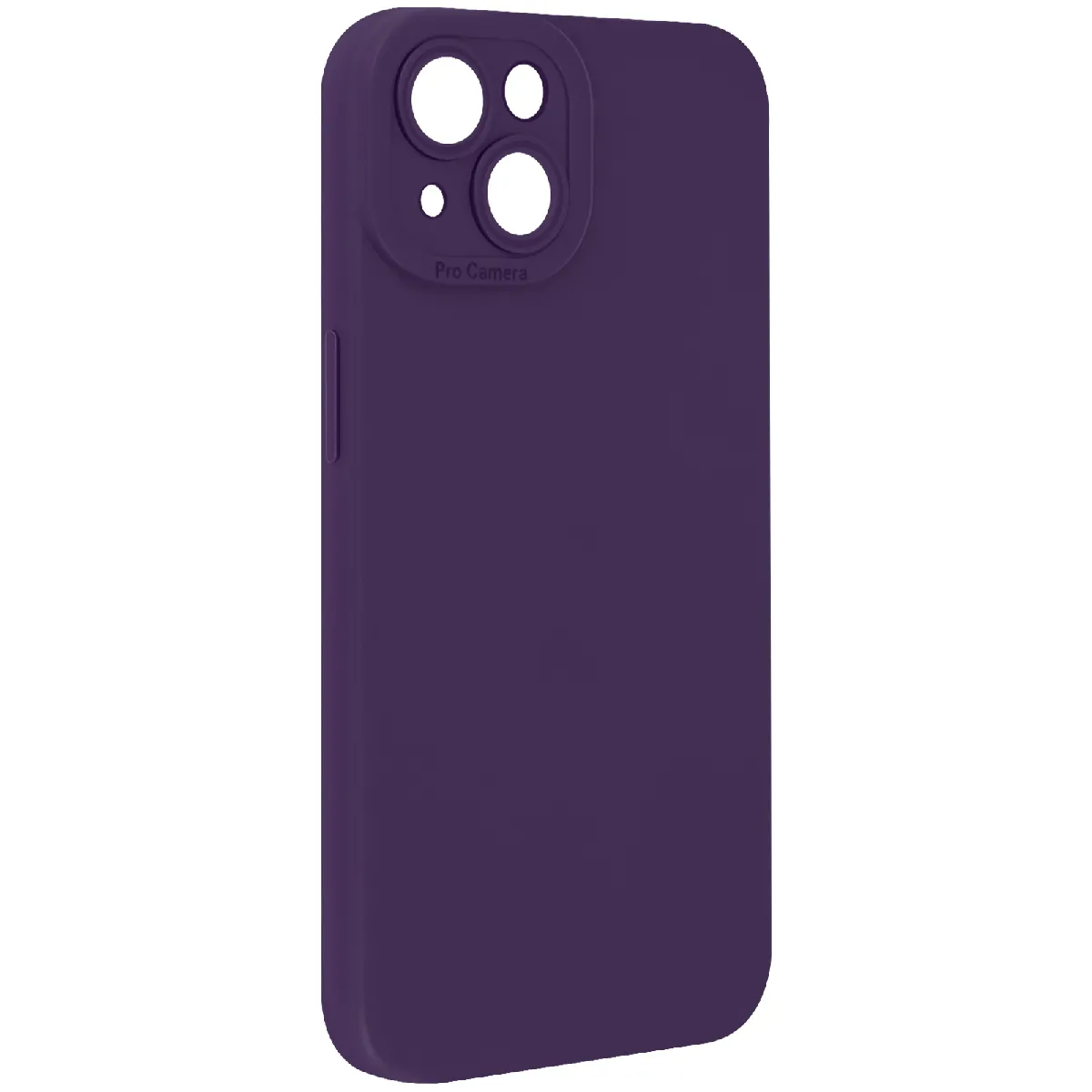 Avizar Violet Coque Pour Iphone 14 Silicone Mat Protection Caméra Foncé