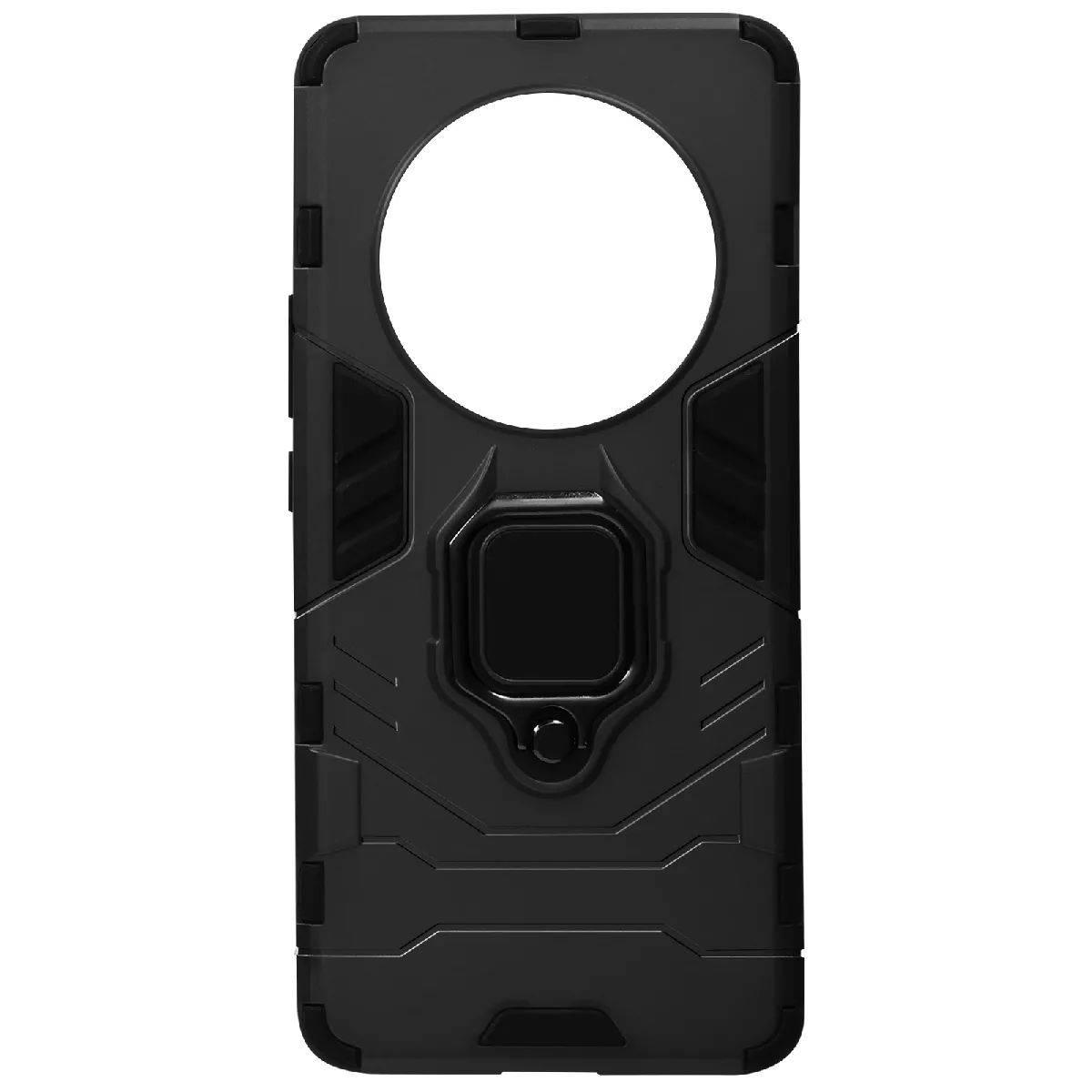 Avizar Noir Coque Honor Magic 4 Pro Hybride Antichoc Avec Bague Métallique Support