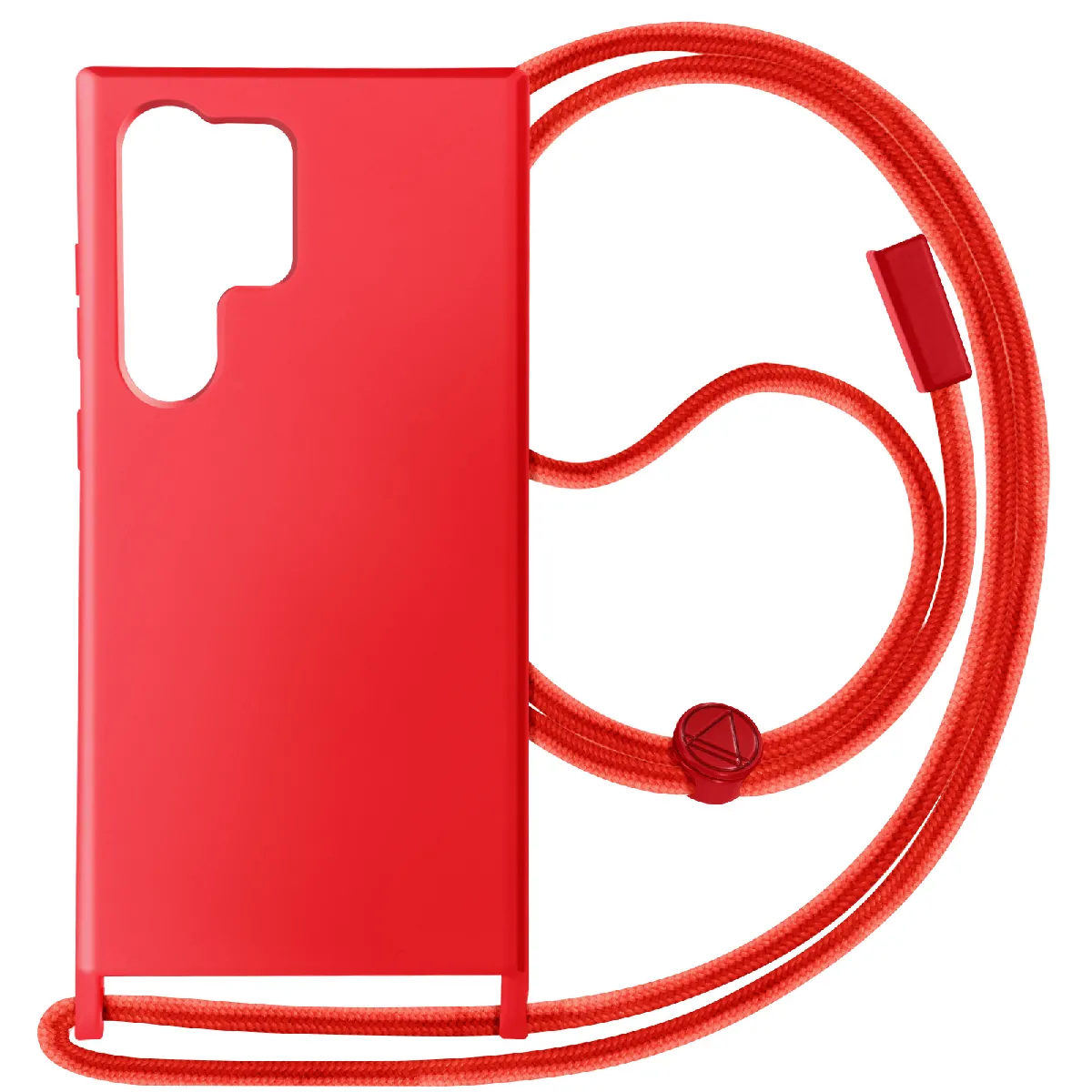 Avizar Rouge Coque Cordon Semi-Rigide Pour Samsung Galaxy S24 Ultra