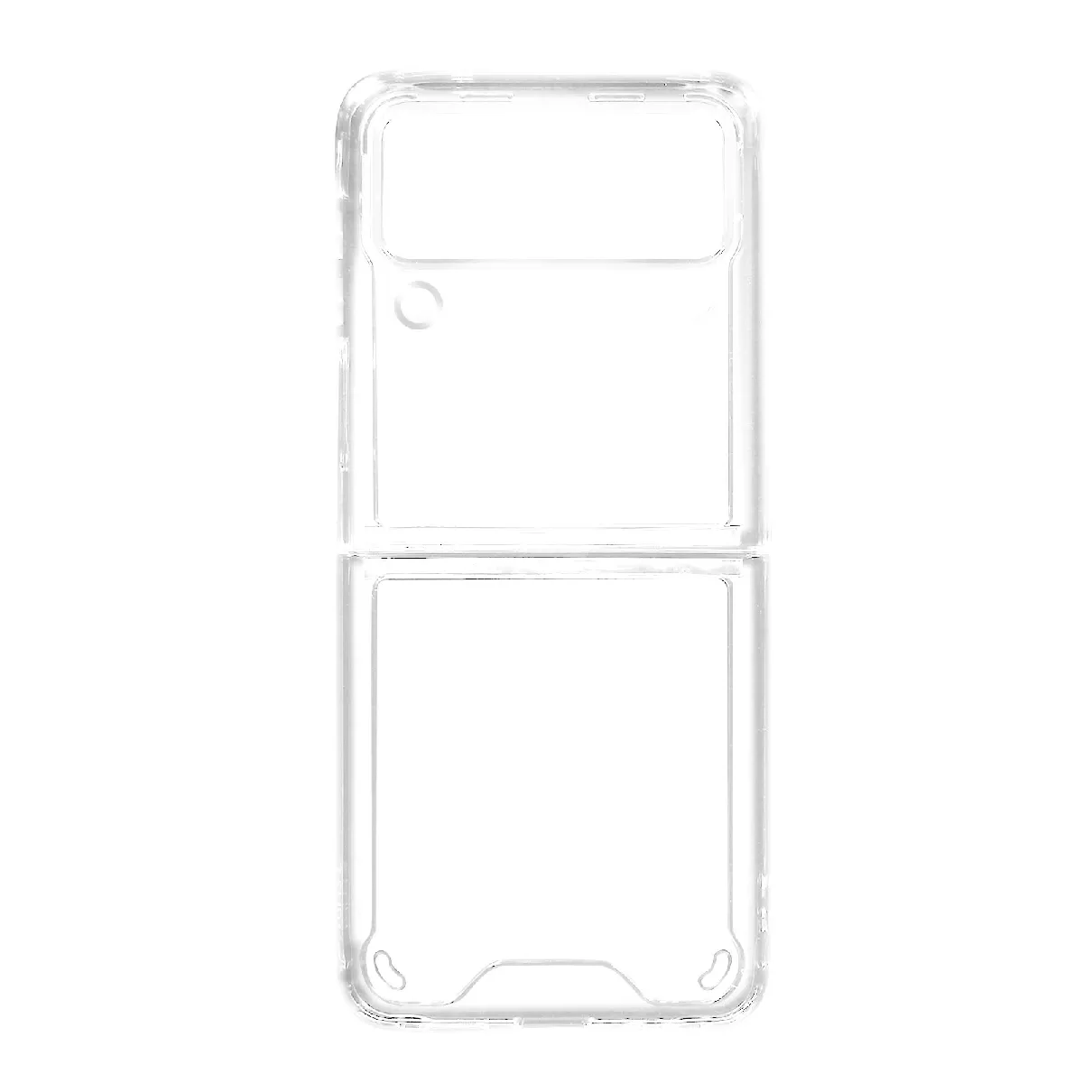 Avizar Coque Pour Samsung Z Flip 3 Dos Rigide Coins Bumper Fine Légère Transparent