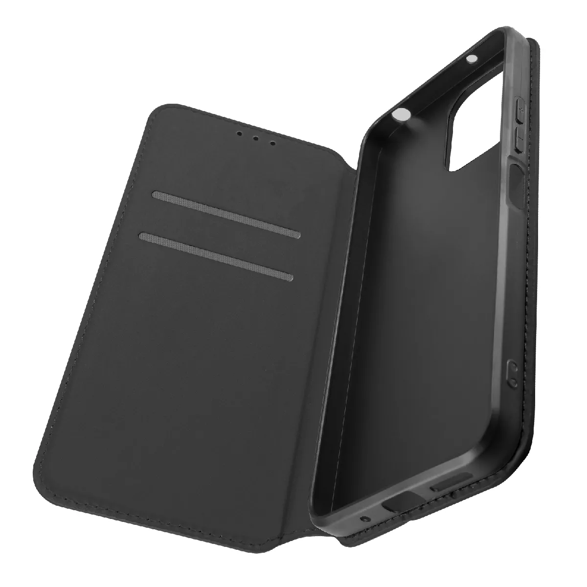 Avizar Noir Étui Pour Xiaomi Redmi 12 Porte-Carte Support Vidéo Clapet Magnétique