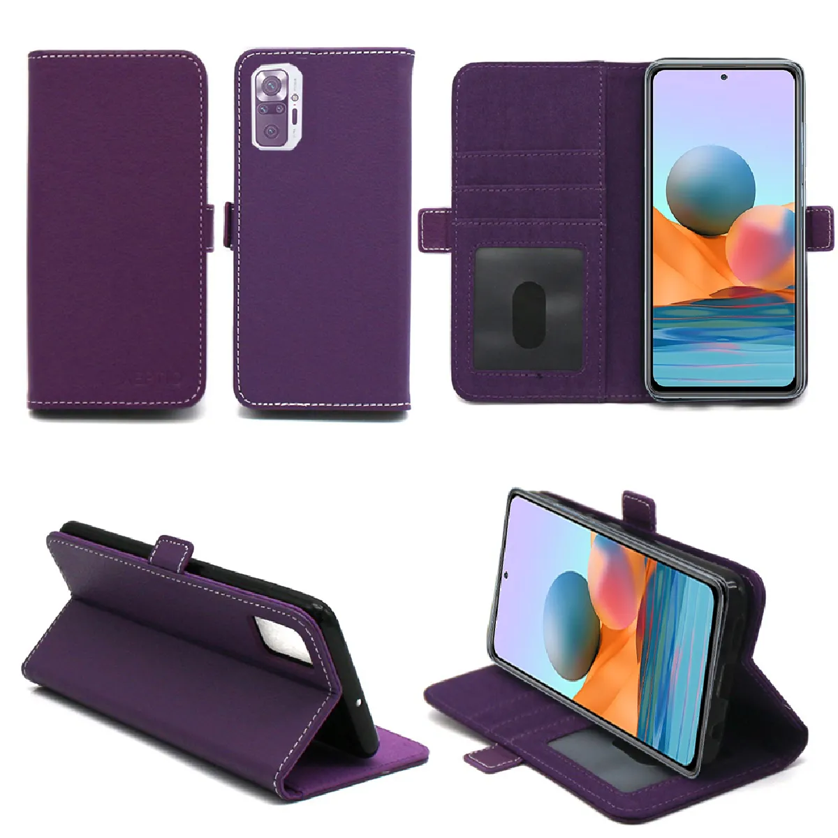 Xeptio Violet Étui Portefeuille Avec Porte-Cartes Xiaomi Redmi Note 10 Pro 4G