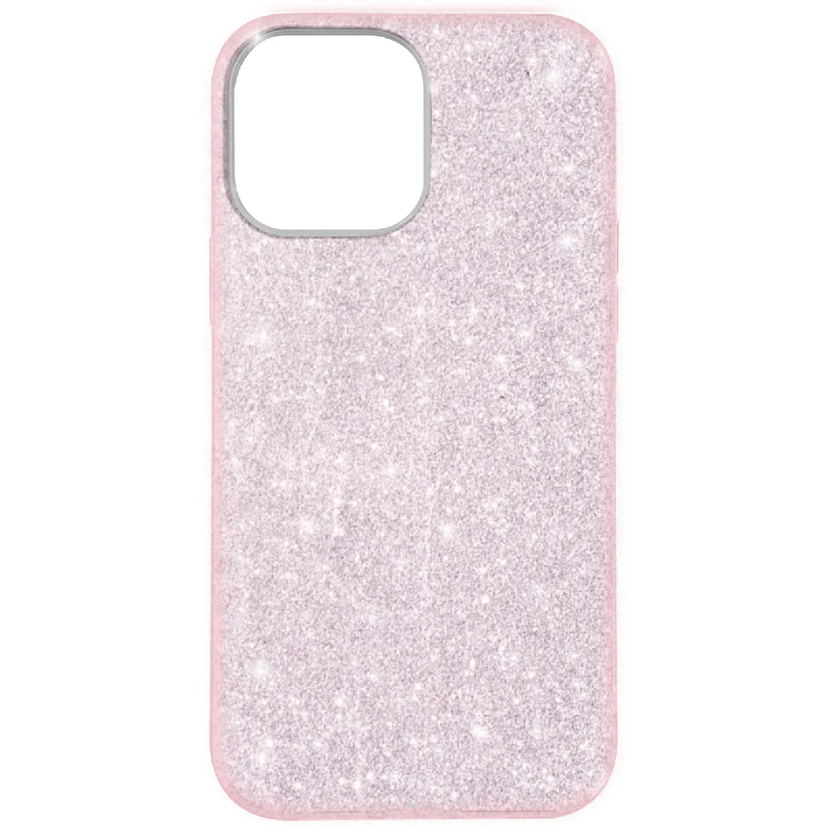 Avizar Rose Coque Pour Iphone 13 Pro Max Paillette Amovible Silicone Semi-Rigide