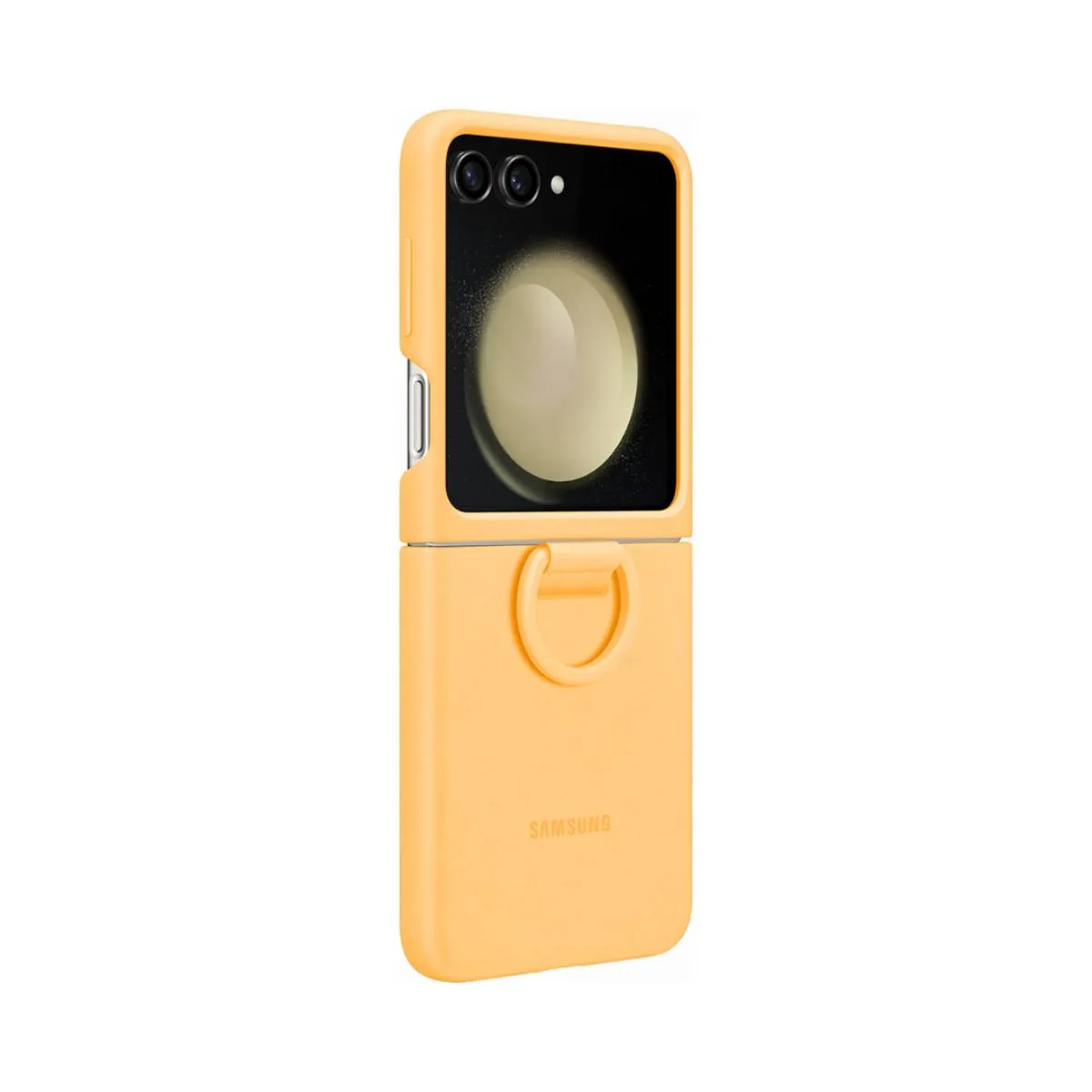 Samsung Coque pour Galaxy Z Flip 5 avec Anneau Selfie Orange