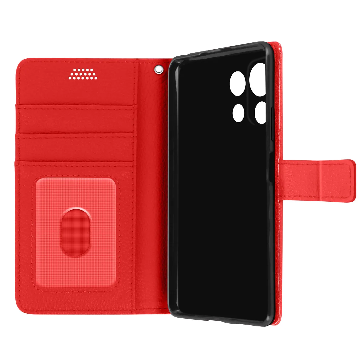 Avizar Rouge Housse Pour Mi 11 Lite Et 11 Lite 5G Ne Aspect Grainé Folio Stand Vidéo
