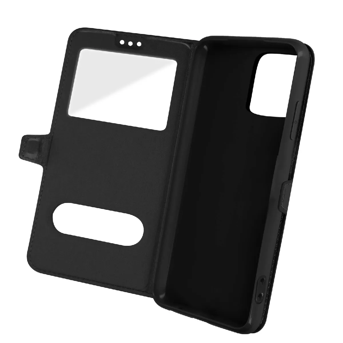 Avizar Noir Housse Pour Iphone 13 Avec Double Fenêtre Support Vidéo - Neuf - Image 2