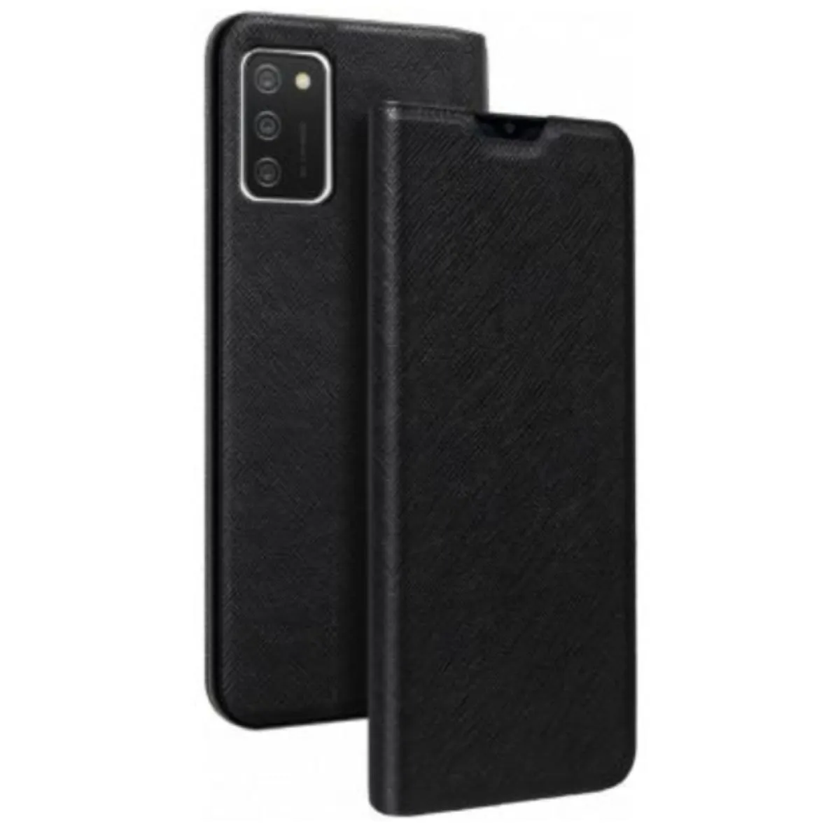Bigben Noir Connected Étui Pour Galaxy A03s Folio Avec Porte-Cartes Et Support Vidéo