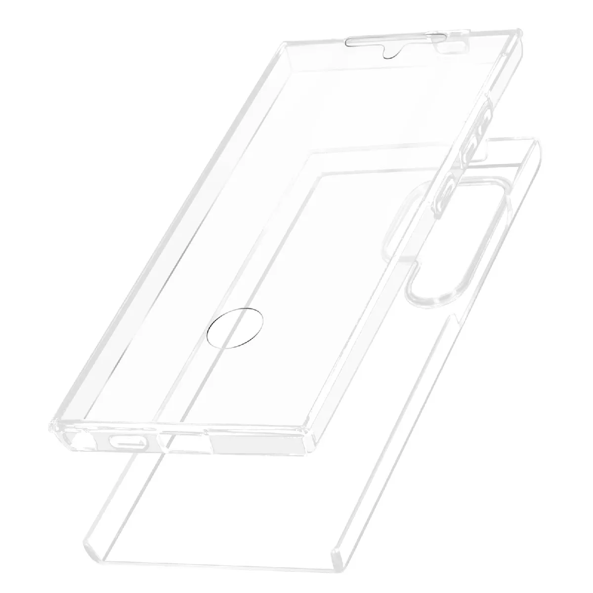 Avizar Coque Intégrale Pour Galaxy S24 Ultra Arrière Rigide Et Avant Souple Transparent