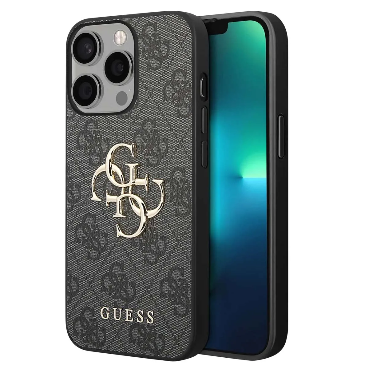 Guess Gris Coque Pour Apple Iphone 13 Pro Pu 4G Big