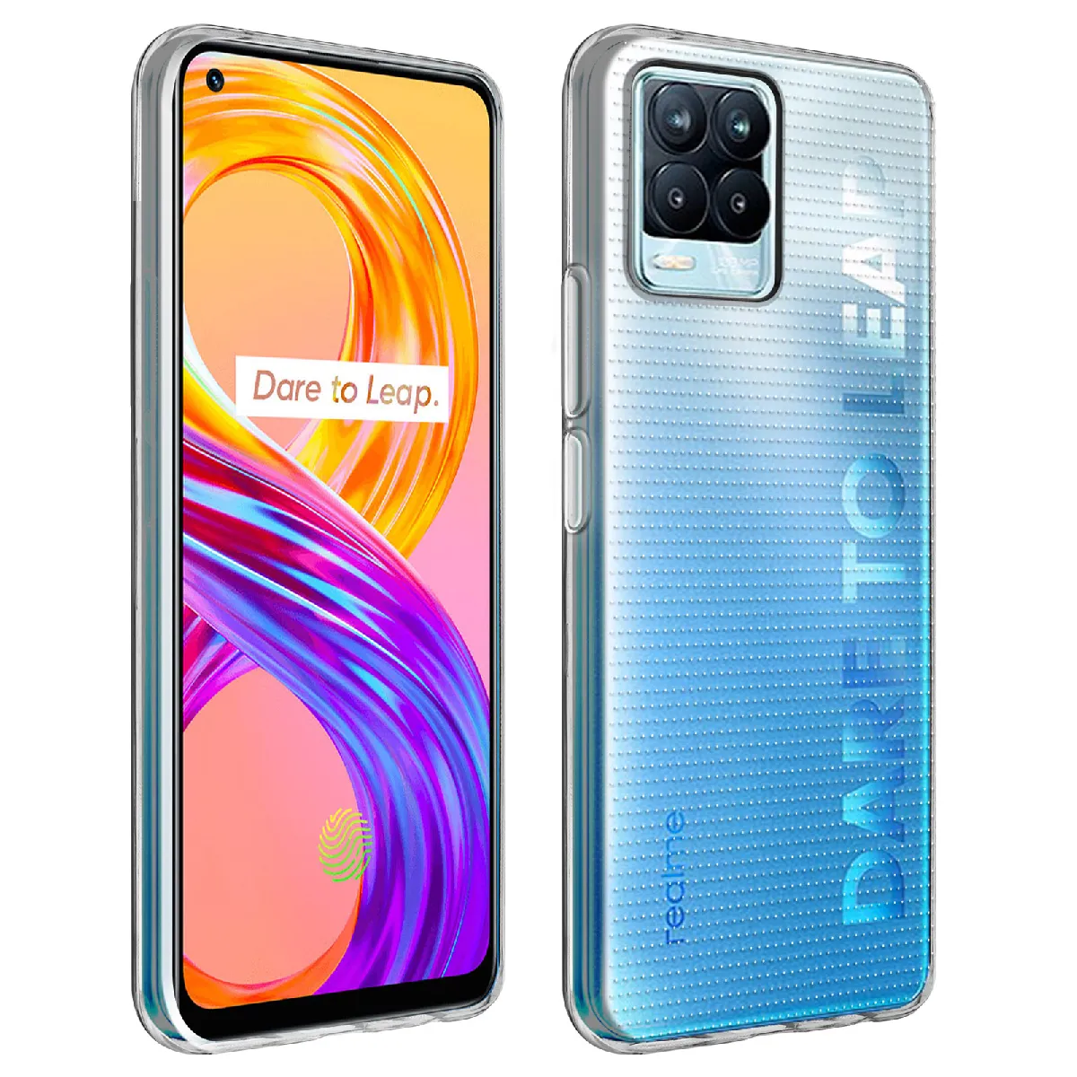 Avizar Coque Realme 8 Pro Et 8 Silicone Souple Ultra-Fin Transparent