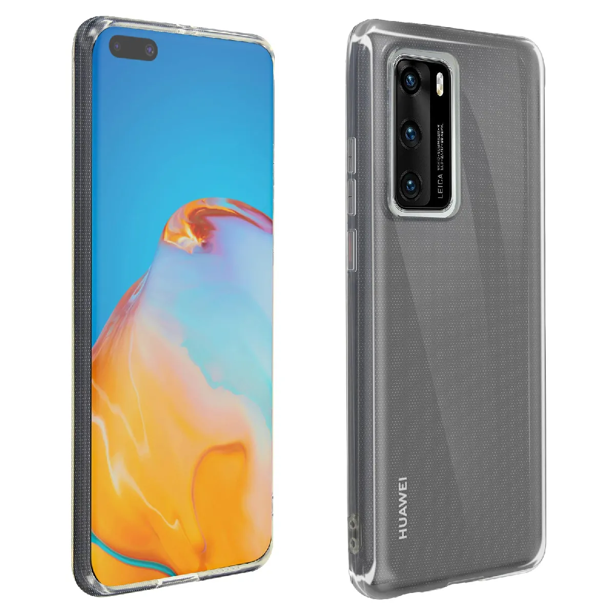 Avizar Coque Huawei P40 Silicone Flexible Résistant Ultra Fine Transparent