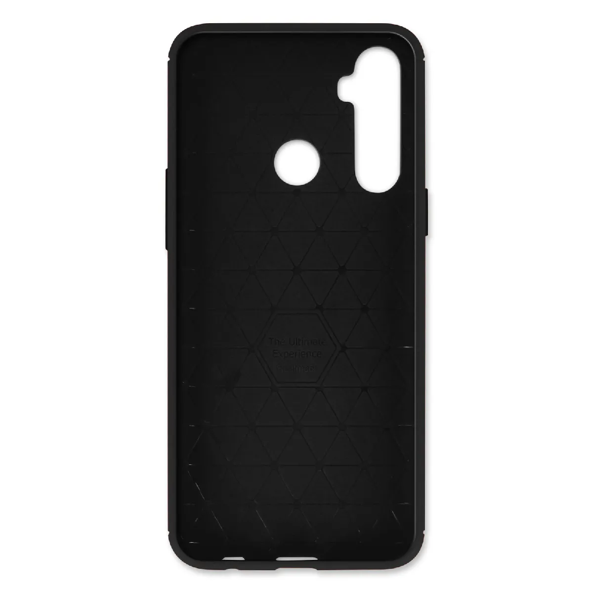 Avizar Noir Coque Pour Realme 6I Souple Coins Renforcés Carbone Effet Brossé