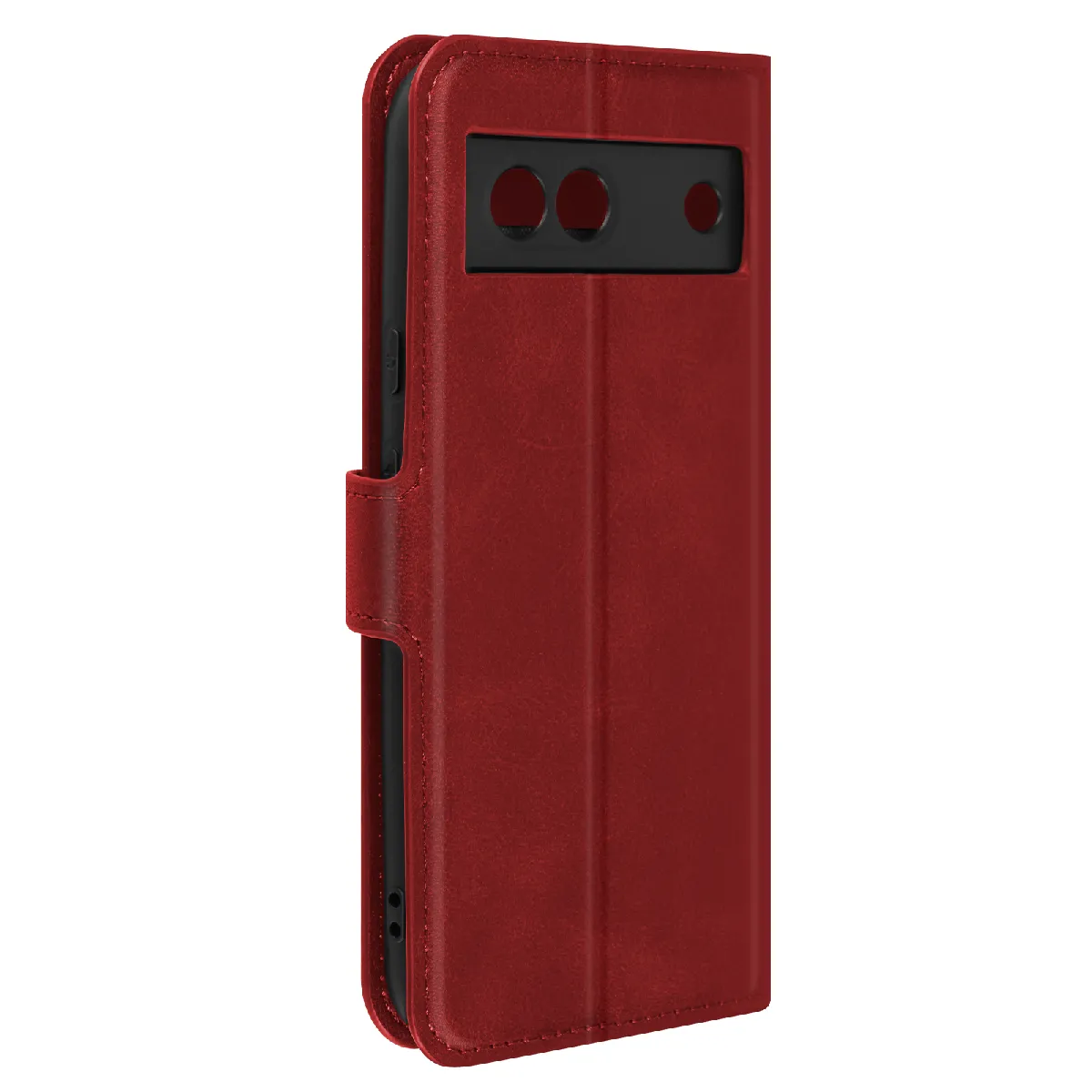 Avizar Rouge Étui Pour Google Pixel 8A Portefeuille Fonction Support Vidéo