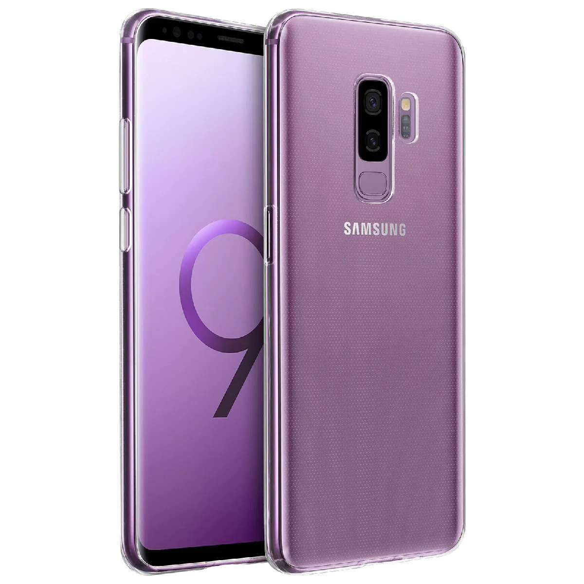 Avizar Coque Samsung Galaxy S9 Plus Coque Silicone Gel Coin Renforcée Transparent