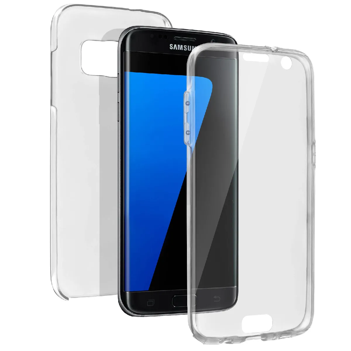 Avizar Coque Intégrale Samsung Galaxy S7 Edge - Protection Avant Arrière Transparent