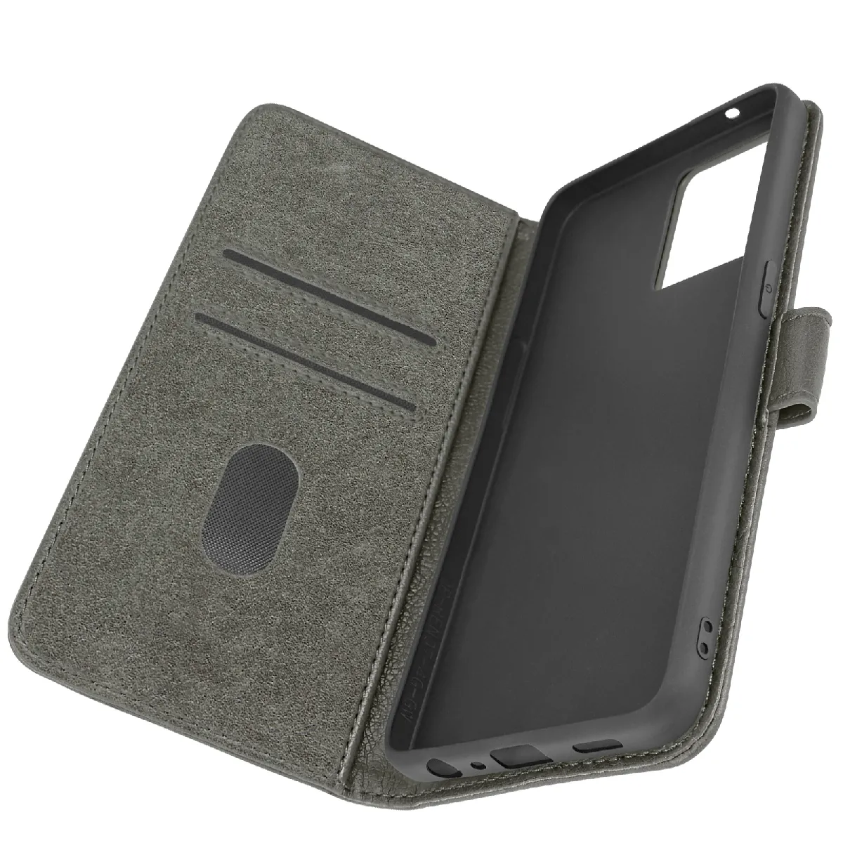 Avizar Gris Housse Pour Oppo Reno 7 Clapet Portefeuille Fonction Support Vidéo