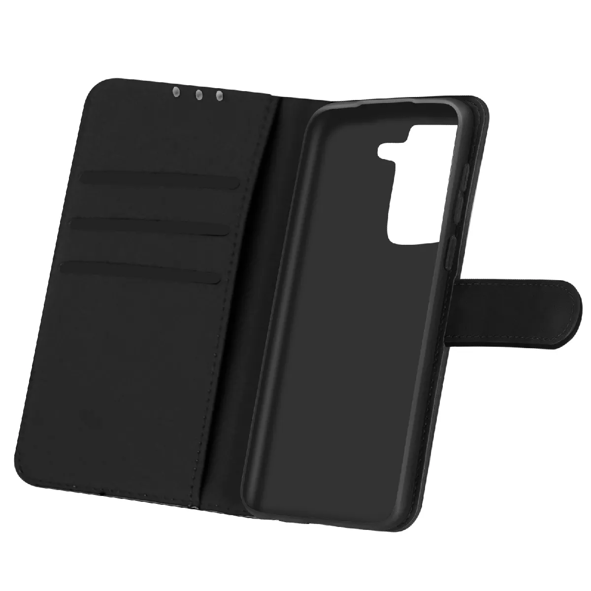 Avizar Noir Housse Pour Samsung Galaxy S21 Protection Portefeuille Fonction Support Vidéo