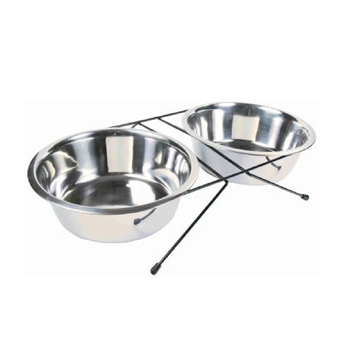 TRIXIE Gamelles / Bols et Support en Inox pour Chien - Taille 24 cm