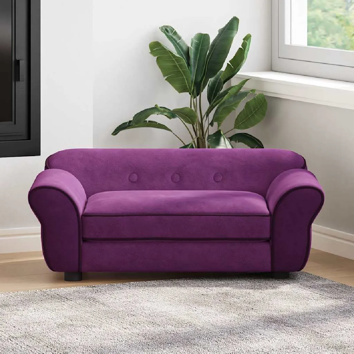vidaXL Canapé pour chien 72x45x30 cm Peluche - vue 3