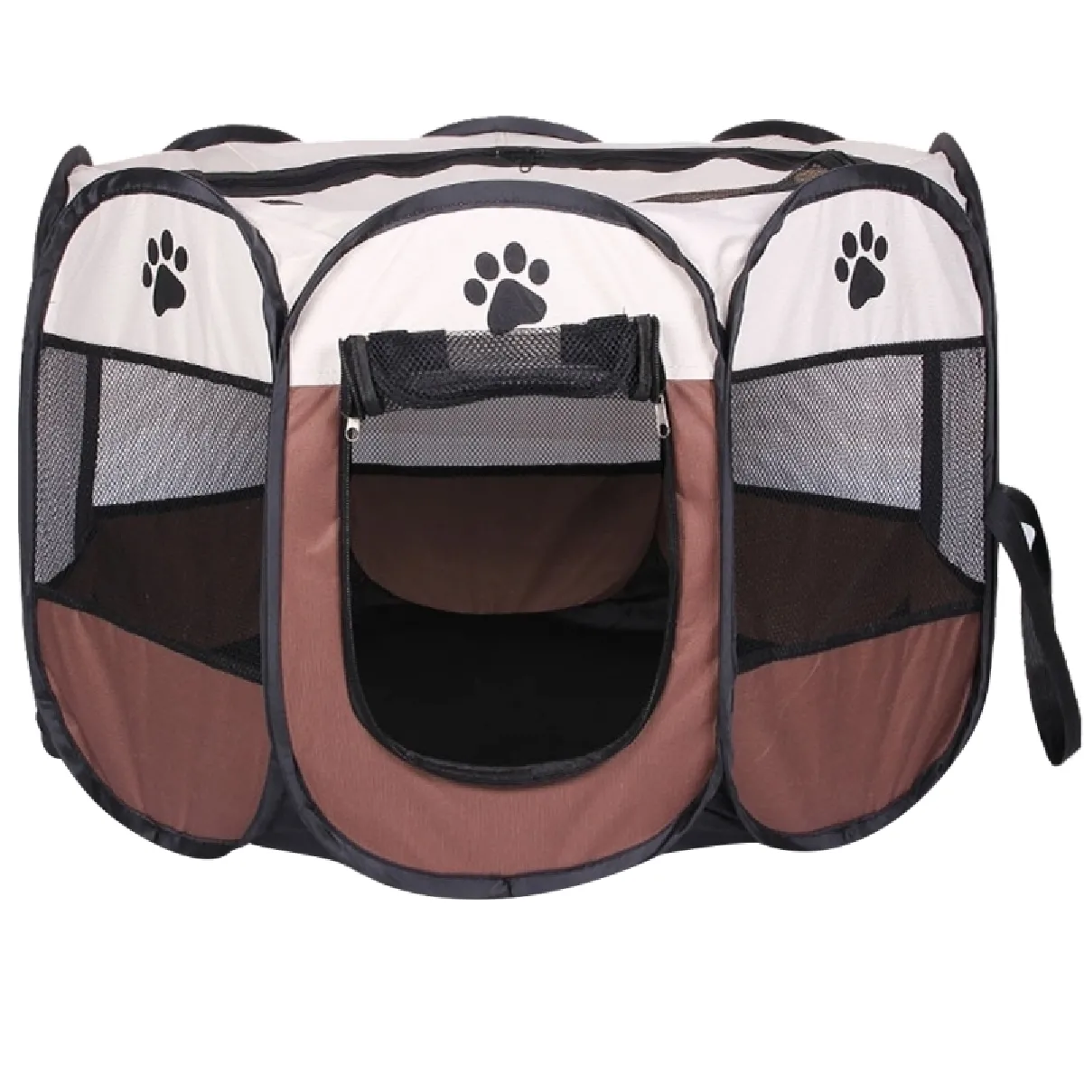 Comparer les prix de Tente de chien imperméable à café l'eau de tissu d'Oxford de mode pliable clôture extérieure d'animal familier octogonal, M, taille: 91 x 91 x 58cm