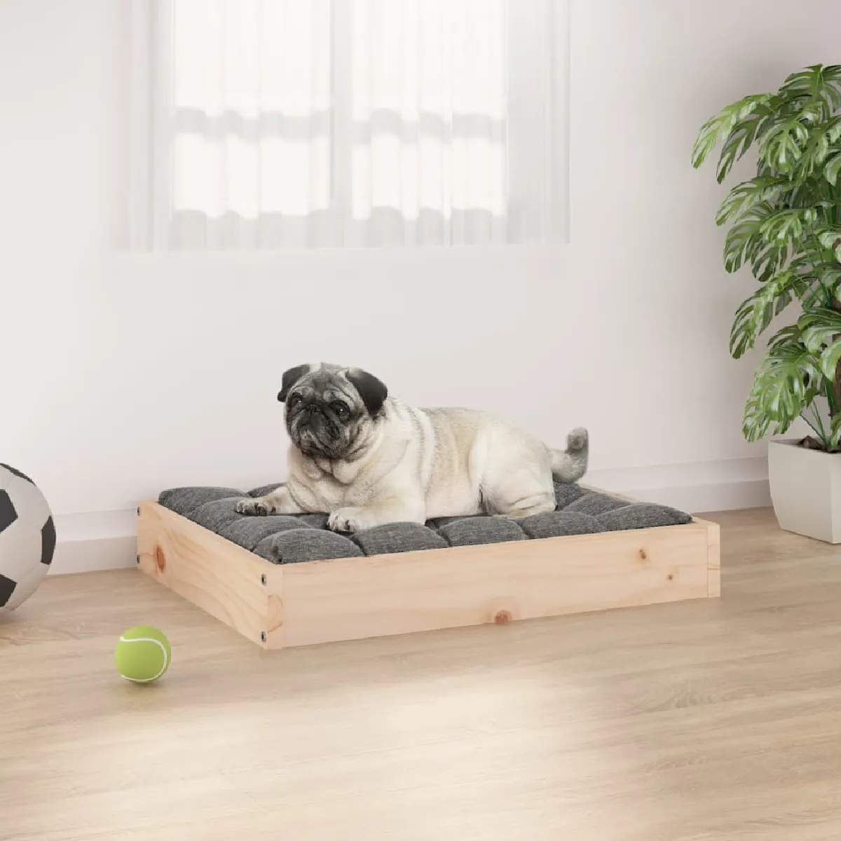 Vidaxl Lit pour chien 61 5x49x9 cm Bois de pin solide820851
