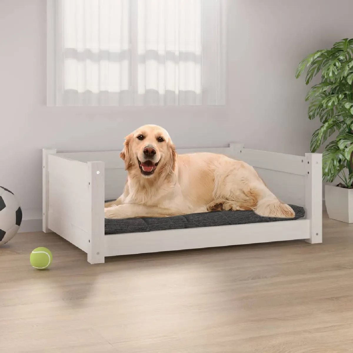 Meilleurs prix pour vidaXL Lit pour chien 75,5x55,5x28 cm Blanc