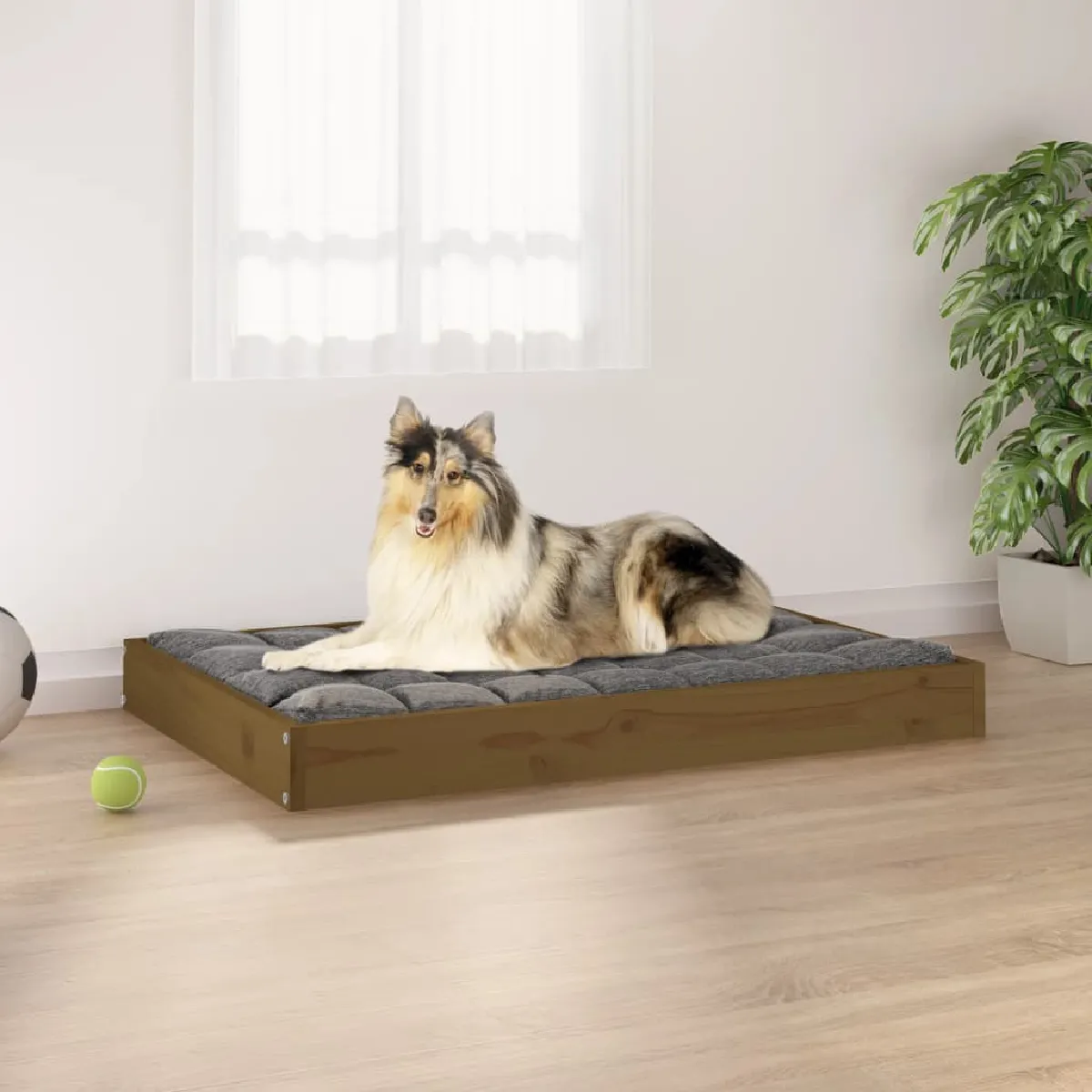 vidaXL Lit chien Bois pin 91x64 cm
