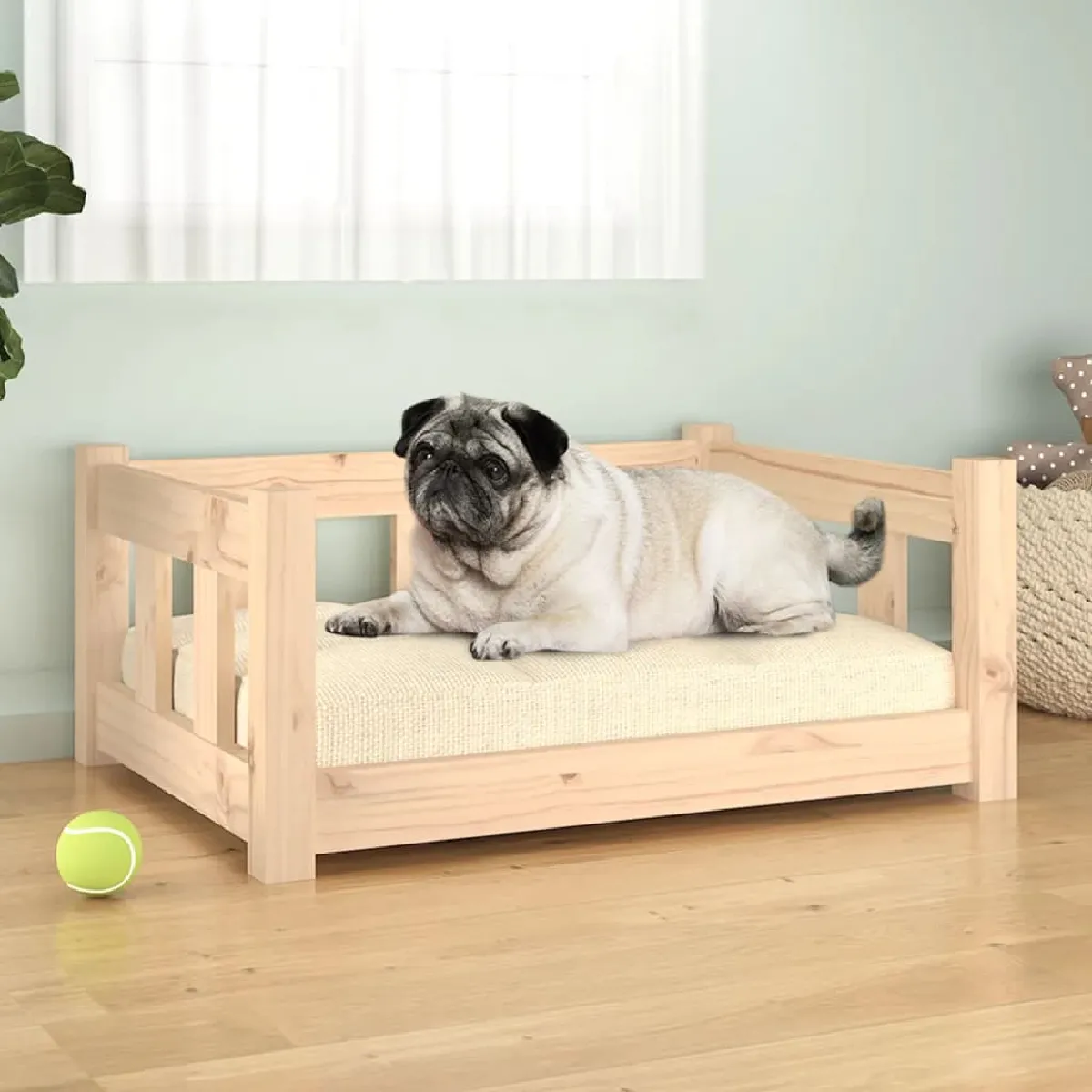 vidaXL Lit pour chien Bois de Pin - vue 2