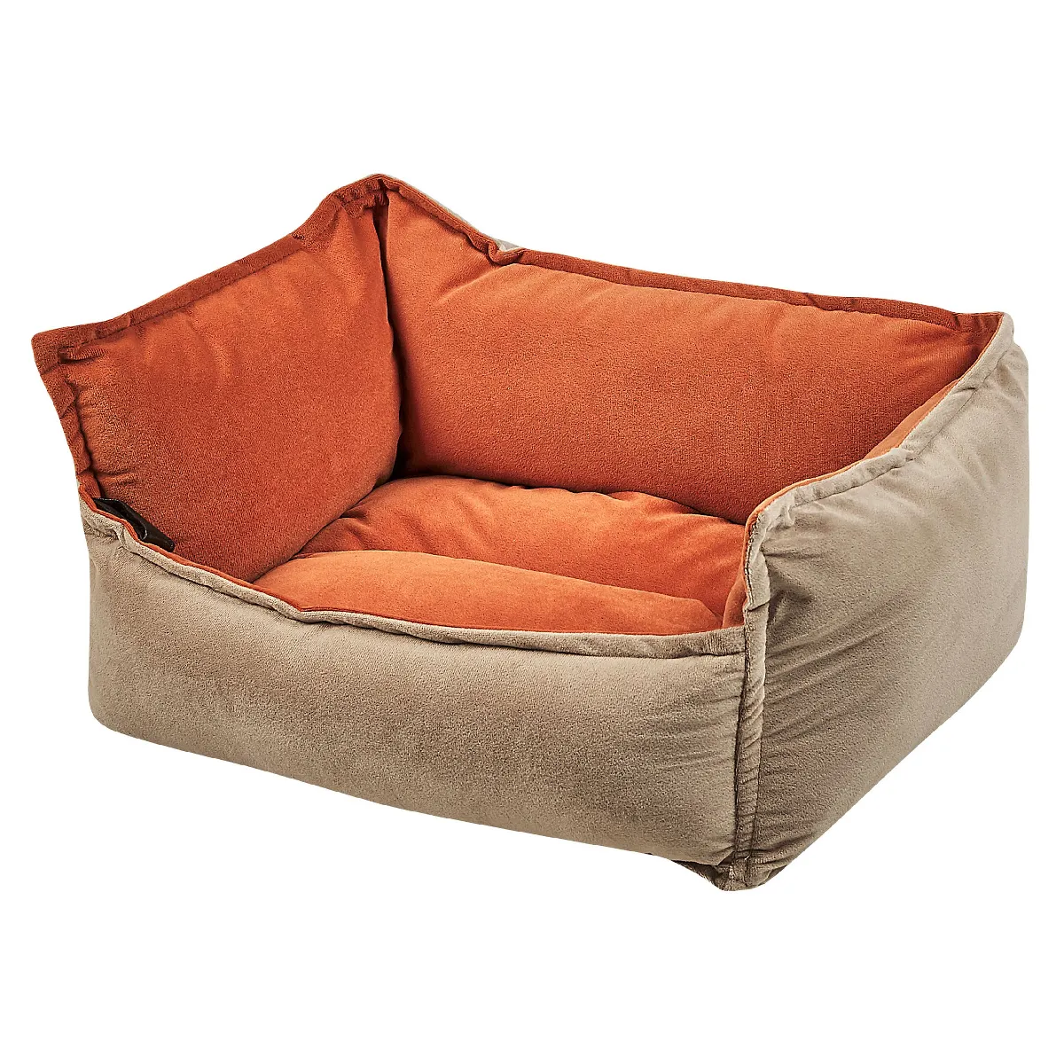 Meilleurs prix pour Lit pour animal IZMIR Velours Orange Beige