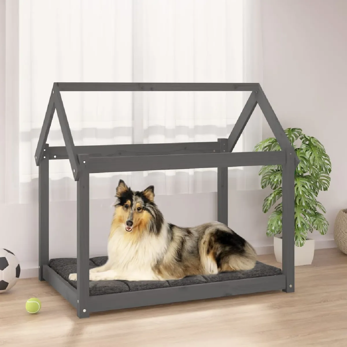 vidaXL Lit pour chien Bois de Pin - vue 3