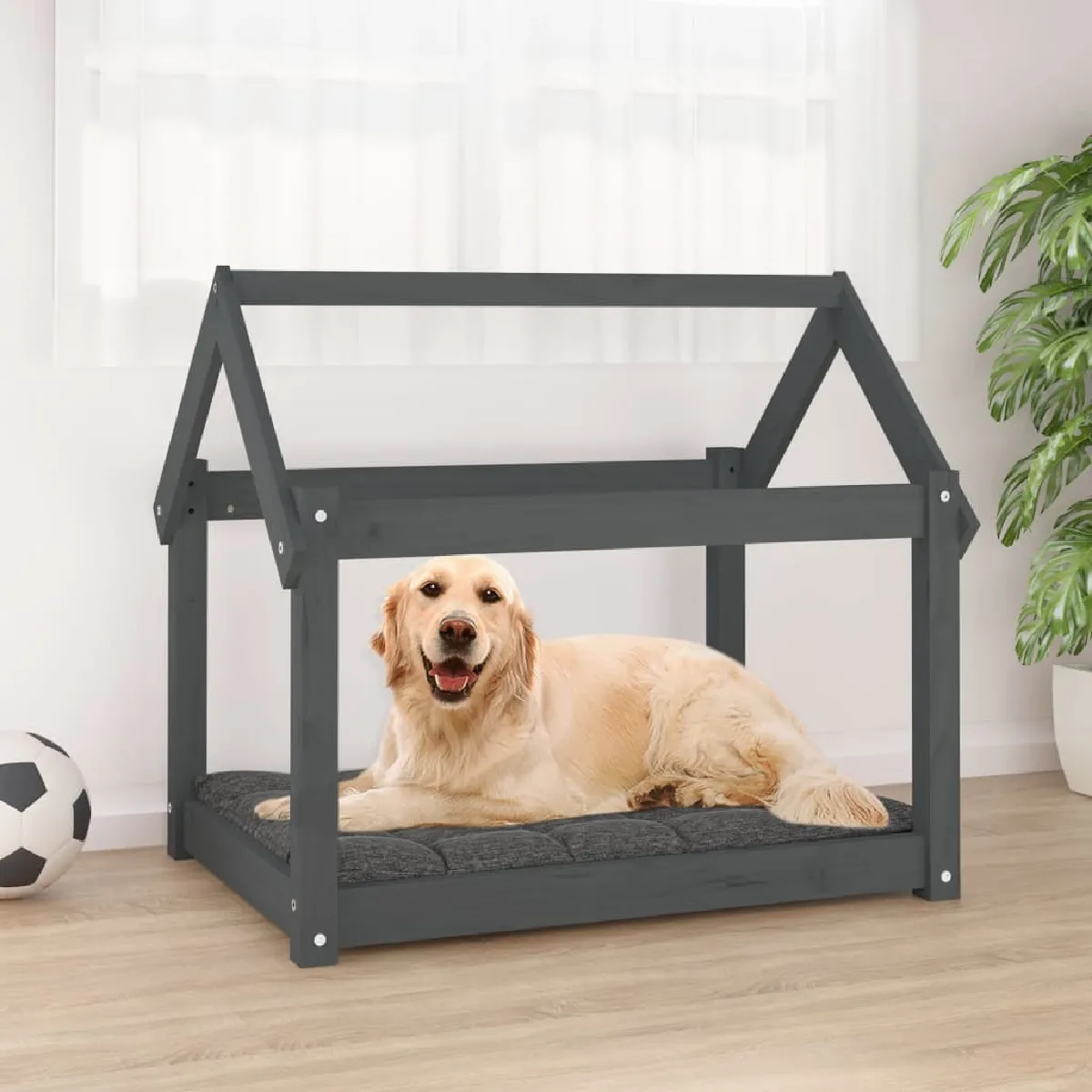 vidaXL Lit Pour Chien - Gris