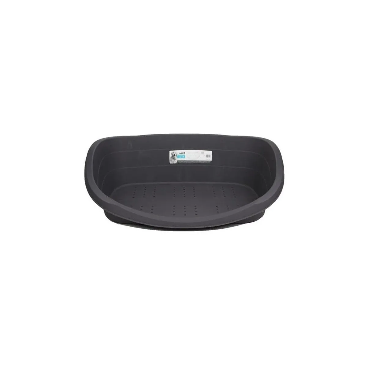 Corbeille - MPETS - Java - Plastique - Gris - Pour chien - Taille L
