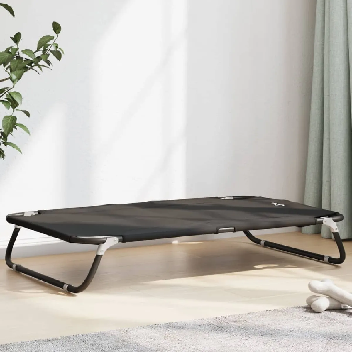 Comparer les prix de vidaXL Lit pour chien pliable - Anthracite - Tissu Oxford