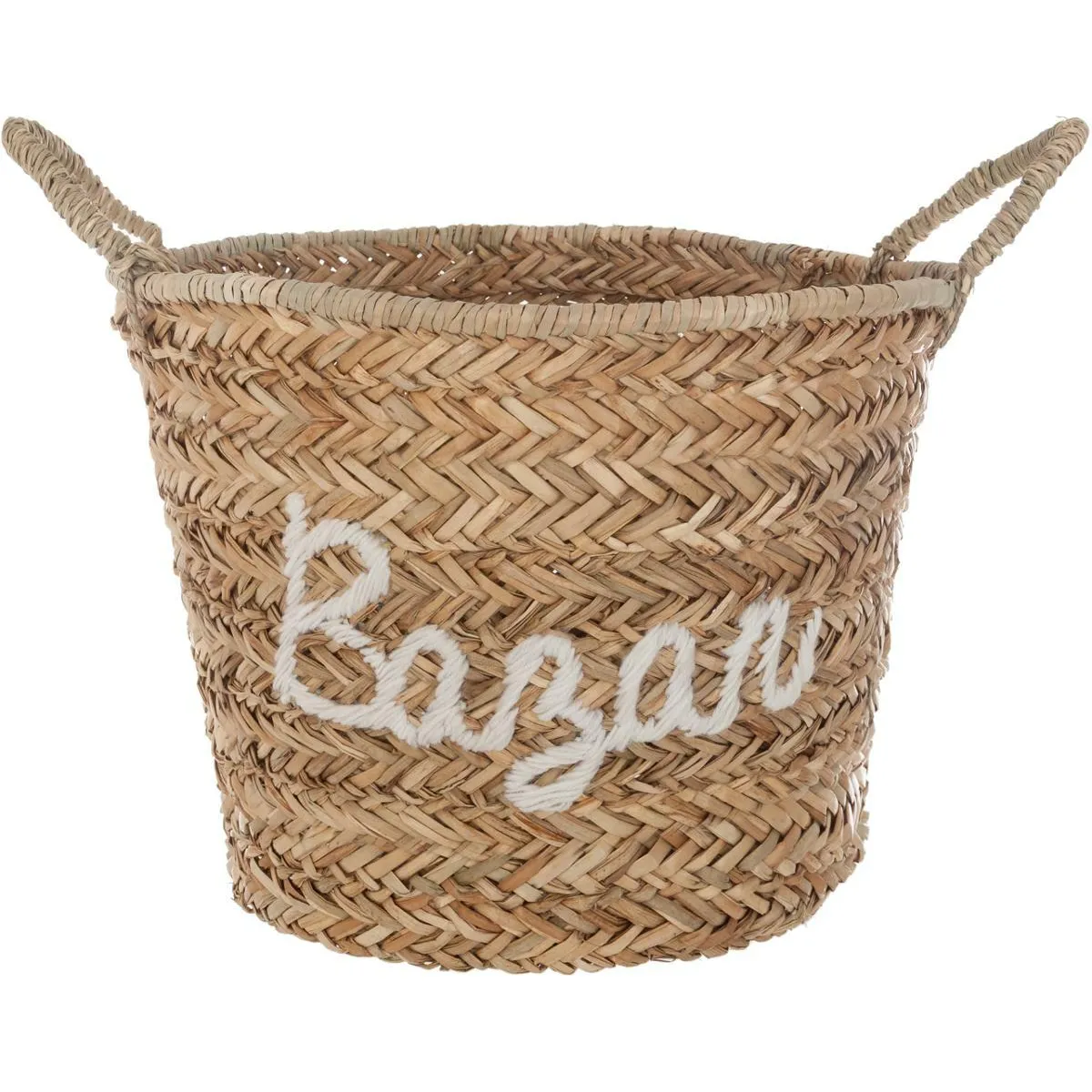 Atmosphera Blanche Panier De Rangement En Osier - Naturel