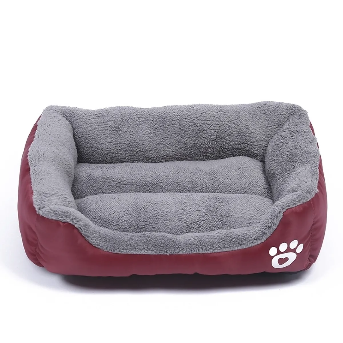 Comparer les prix de Panier pour chien Coussin Tapis de Teddy Dog, chenil, chaud, couleur bonbon, Four Seasons, taille: S, 43 × 32 × 10cm (rouge vineux)
