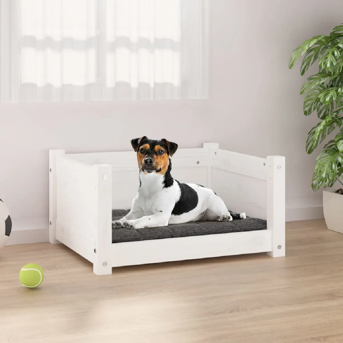vidaXL Lit pour chien - Blanc