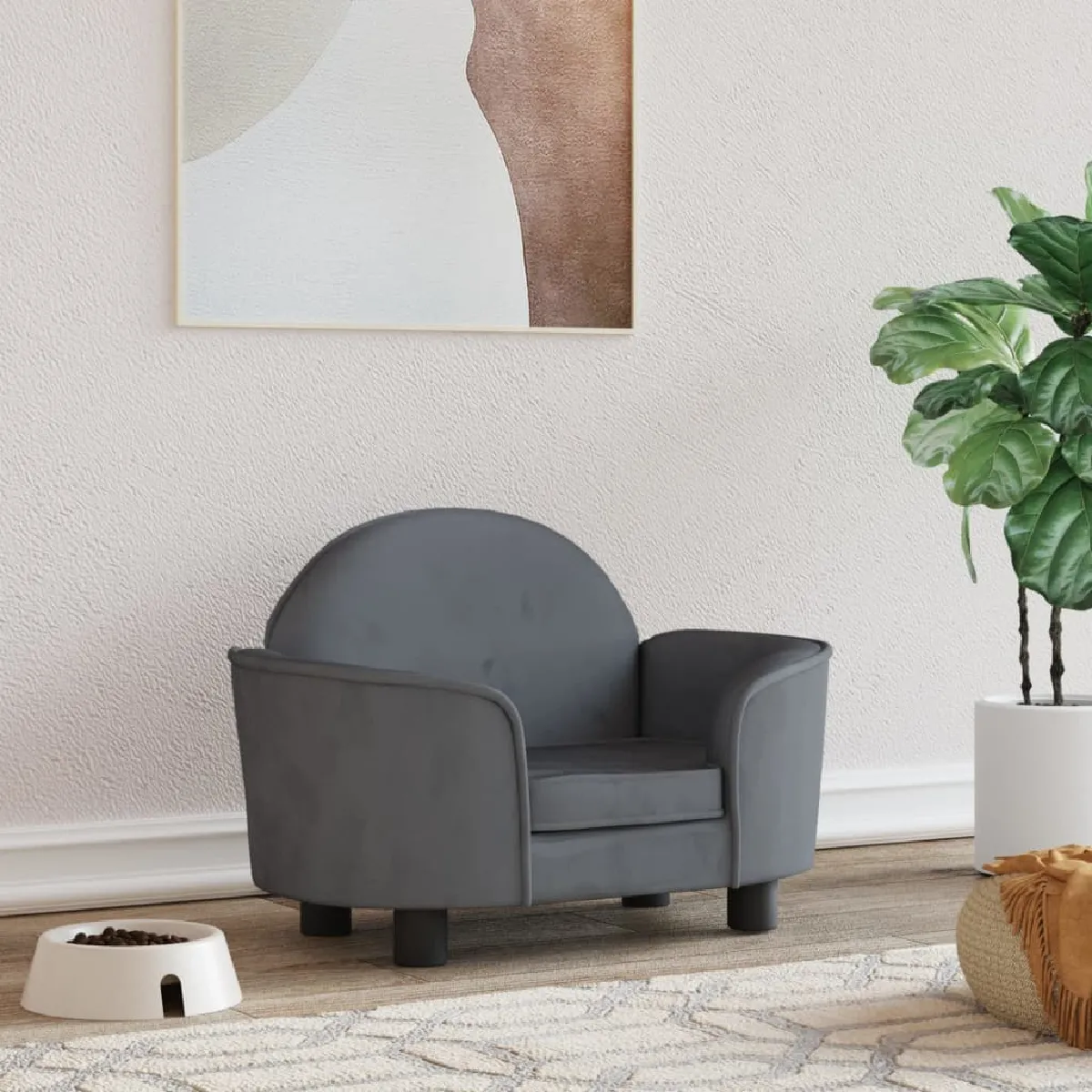 vidaXL Lit pour chien Similicuir 90x53x30 cm - vue 6