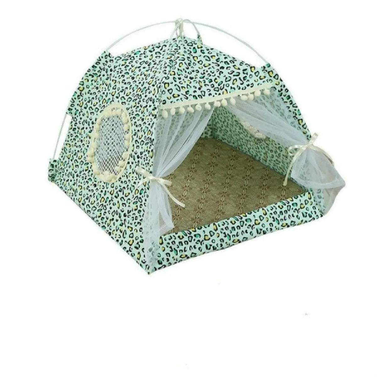 Meilleurs prix pour Panier pour chien ou Chat Coussin amovible et Four Seasons Universal petits chienstaille M Vert léopard